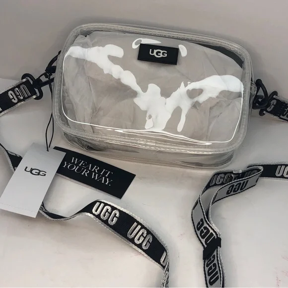 UGG Black and Clear Janey II Transparent Crossbody Belt-bag Clutch - Picture 11 of 11